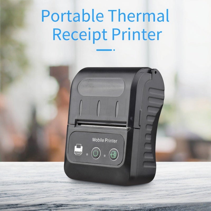 Bt Printer: 57mm Paper Width 203dpi Resolution - Inkless Thermal Print Receipt Printer for Mobile Vehicle, Retail, Restaurant Use - Image 4