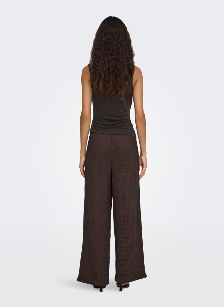 ONLY High-Waist Wide Crinkle Pants - Image 2