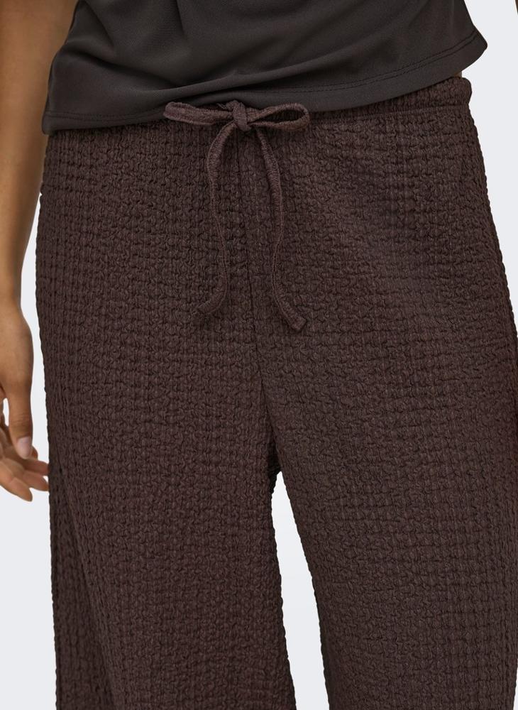 ONLY High-Waist Wide Crinkle Pants - Image 3
