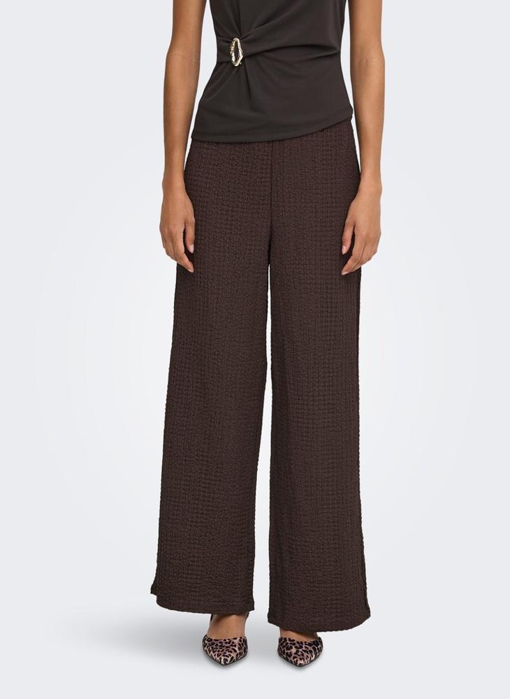 ONLY High-Waist Wide Crinkle Pants - Image 1