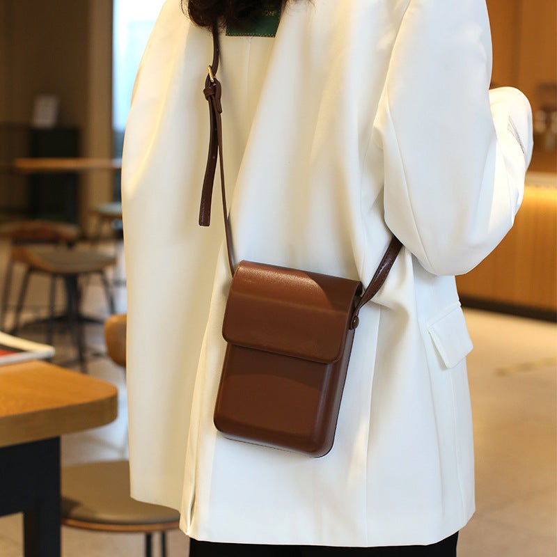 All-Match Mobile Phone Small Square Bag Fashionable Simple Shoulder Bag Women'S Patent Leather Mini Change Crossbody Bag - Image 2
