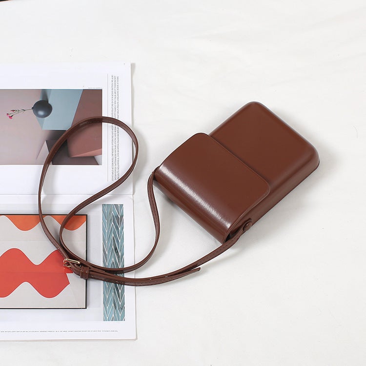 All-Match Mobile Phone Small Square Bag Fashionable Simple Shoulder Bag Women'S Patent Leather Mini Change Crossbody Bag - Image 4