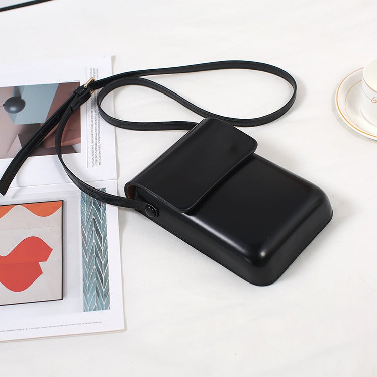 All-Match Mobile Phone Small Square Bag Fashionable Simple Shoulder Bag Women'S Patent Leather Mini Change Crossbody Bag - Image 1