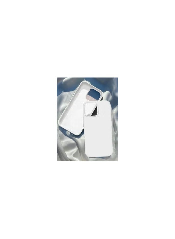 CATANES iPhone 15 Case Silicone Case Cover with MagSafe Durable and Anti Scratch Back Cover White - Image 1