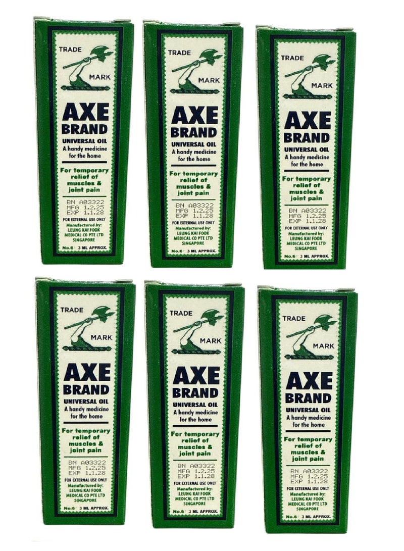 أكس زيت يونيفيرسال لسرعة تخفيف نزلات البرد والصداع، 6 قطع سعة 3 مل - Image 2