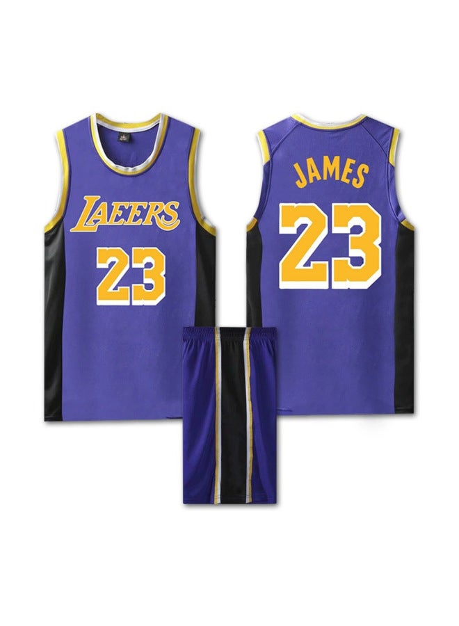 general Blue Crew Neck No.23 James Basketball Jersey Set – Breathable Sportswear for Training and Matches - Image 1