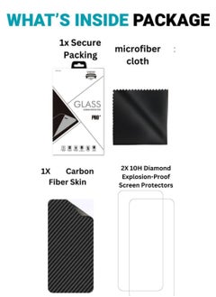 SARAOONT Samsung Galaxy A16 1 Piece Carbon Fiber Skin Wrap and 2 Piece 10H Screen Protectors  - Image 4