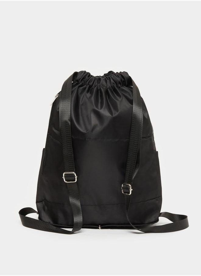 Styli Printed Pocket Detail Backpack  - Image 2