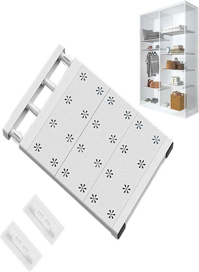 Clefairy Expandable Closet Tension Shelf Rod, Adjustable Metal Storage Rack,DIY Organizer Divider Separator for Cabinet Wardrobe Cupboard Kitchen - Image 1