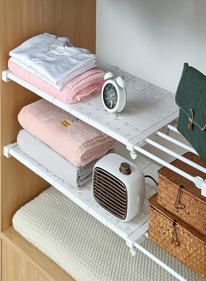 Clefairy Expandable Closet Tension Shelf Rod, Adjustable Metal Storage Rack,DIY Organizer Divider Separator for Cabinet Wardrobe Cupboard Kitchen - Image 4