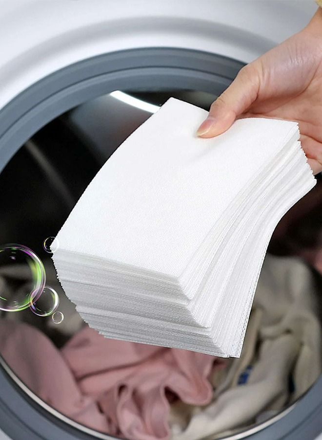 Generic 30 Pieces of colored laundry sheets for washing absorbing and picking up color Anti-dyeing Preserves the original colors of the clothes and prevents color mixing Distinctive laundry accessories  - Image 1