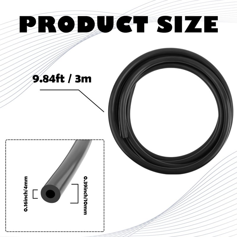 Stacool 10Ft Vacuum Hose Automotive,ID 5/32 Inch (4mm) Silicone Vacuum Hose for Transporting Air and Water,Universal Vacuum Lines Automotive Accessories for Car Truck SUV - Image 2