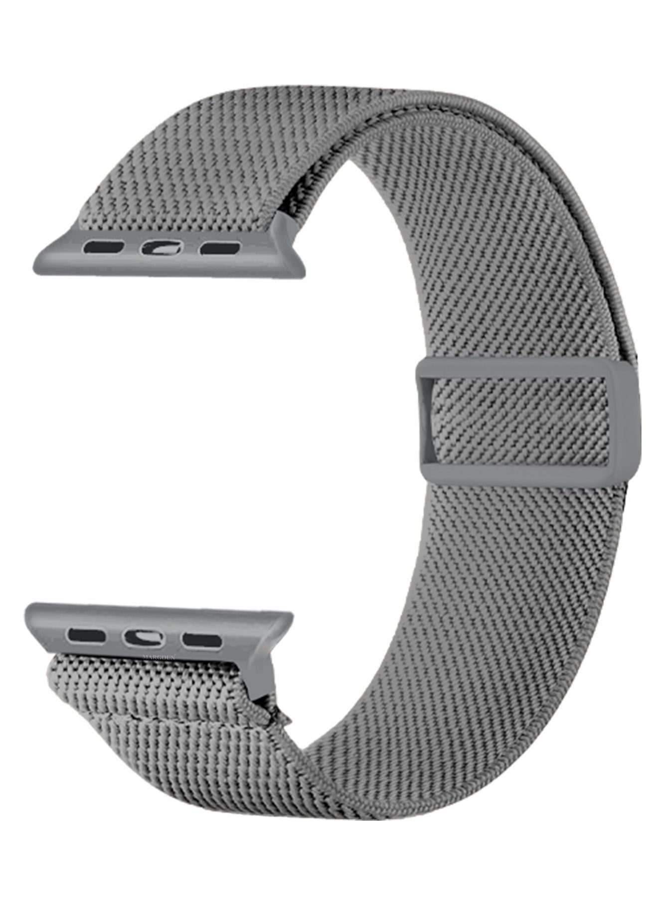 Magnetic Clasp Band for Apple Watch 49mm 45mm 44mm 42mm (Series 1-3), Nylon Elastic Stretchy Strap Compatible with iWatch Series Ultra 10-1 - Charcoal Grey