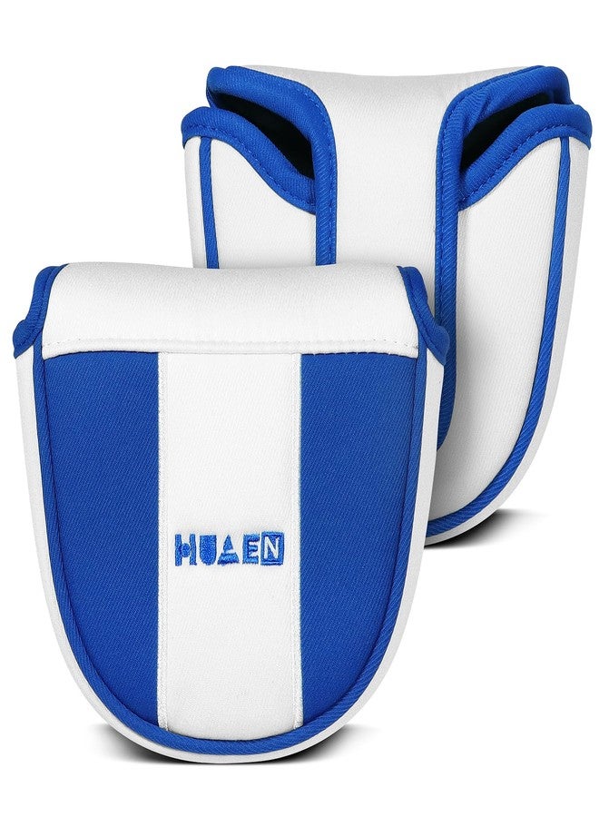 HUAEN Mallet Putter Cover - Fleeced Lined Head Covers - Protective Golf Club Covers to Match Mallet Blue Headcover - Image 2