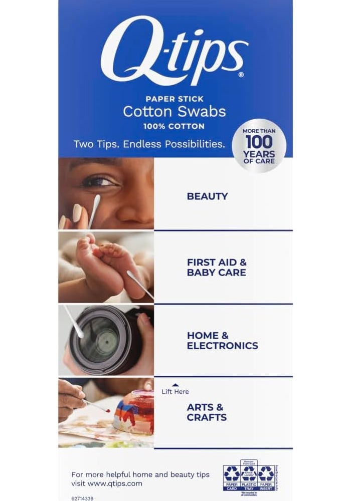 Q-tips Cotton Swabs - 500 Count - 100% Cotton for Hygiene and Beauty Care - Image 2