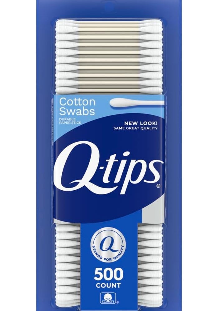 Q-tips Cotton Swabs - 500 Count - 100% Cotton for Hygiene and Beauty Care - Image 1
