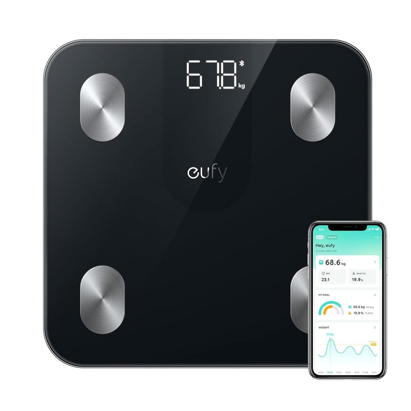 Smart Scale A1 - Digital Bathroom Scale with Bluetooth , Body Fat Measurement , 12 Metrics , Black - Image 1