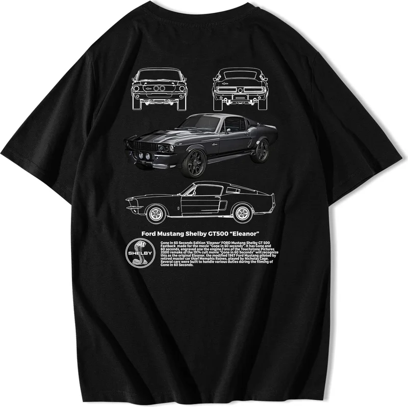 BRZ Collection Unisex Oversize Ford Mustang Shelby GT500 ''eleanor'' T-Shirt