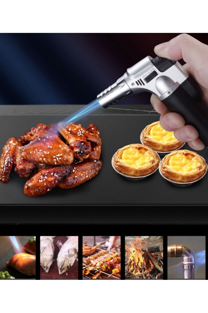 دينكس موقد بيوتان متميز، ولاعة تخييم، ولاعة مطبخ احترافية مزودة بقفل أمان وتعديل اللهب، ولاعات بيوتان للحلويات | نار المخيم. | رياضة المشي | شواء | الغاز مضمن - Image 4