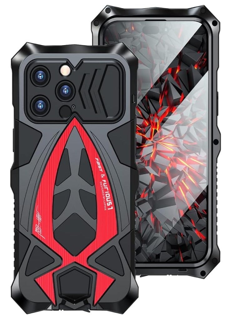 general Metal Case for iPhone 15 Pro Max, with 1 Tempered Glass Screen Protector - Image 1