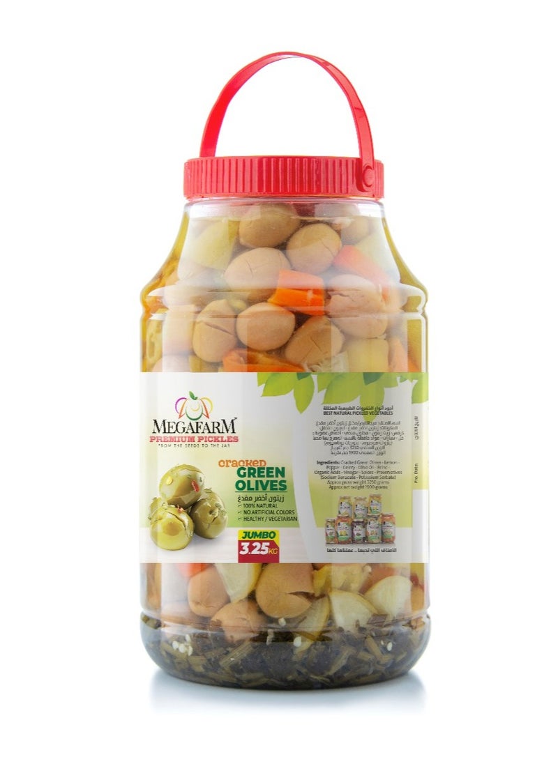 Megafarm Pickled Green Olives (Cracked) 3.25kg  - Image 3