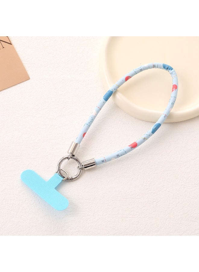 NIBEMINENT Phone Charm/ Chain Strap for Women Girls, Candy Color Print Cell Phone Case Lanyard Wrist Strap - Image 1