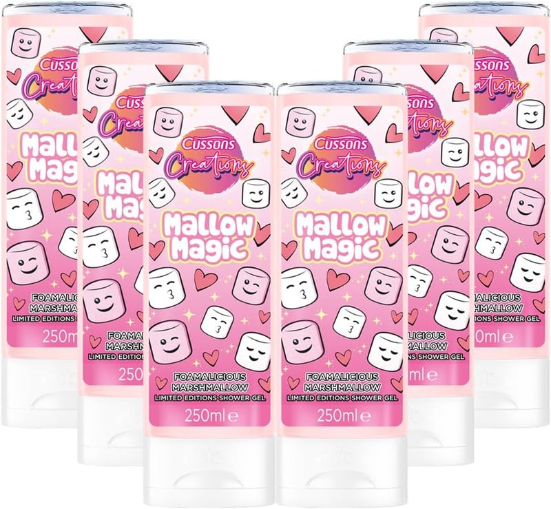 Cussons Creations Mallow Magic Shower Gel Body Wash 6 x 250 ml