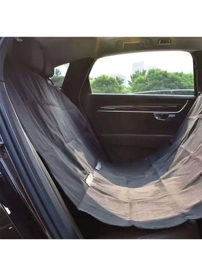 Black Waterproof Durable Car Pet Mat For Rear Seats Travel With Dogs Nylon - Image 5