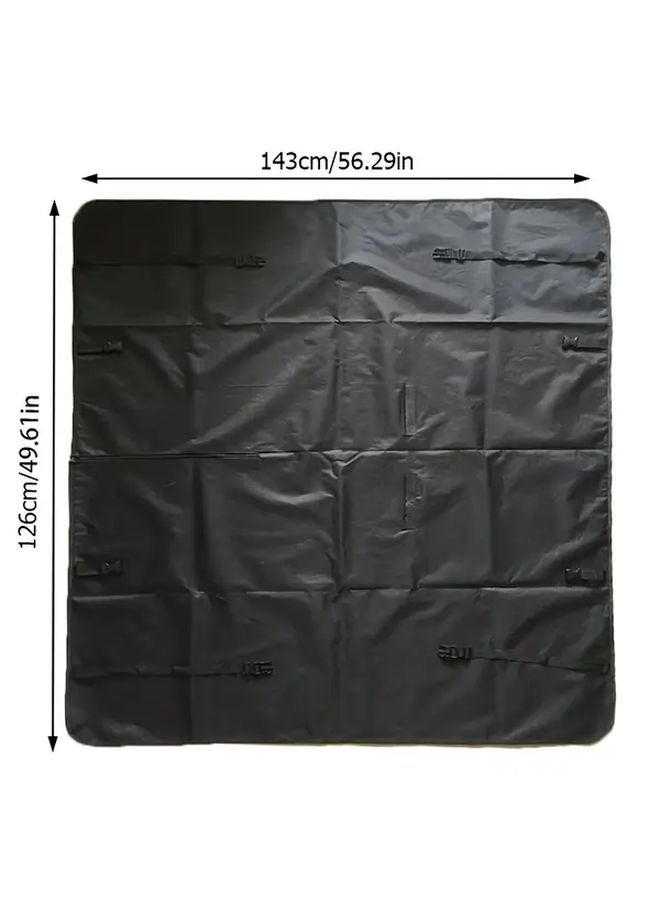 Black Waterproof Durable Car Pet Mat For Rear Seats Travel With Dogs Nylon - Image 3