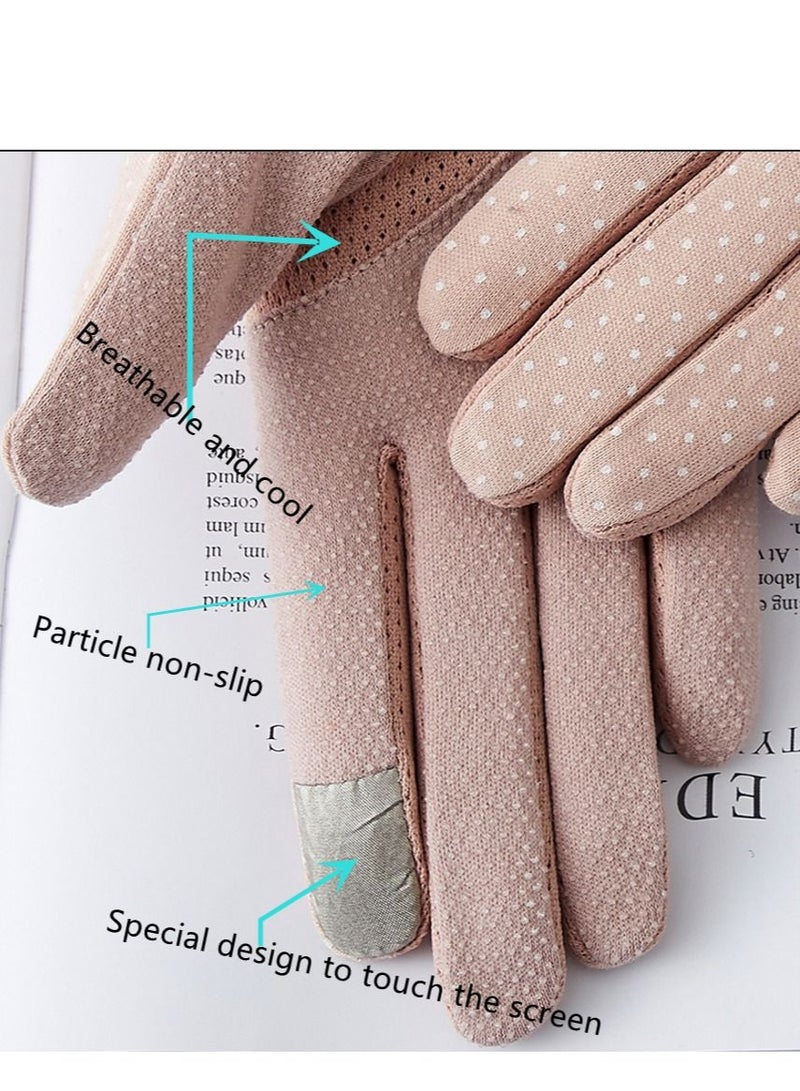 قفازات قيادة نسائية بيضاء - Image 2