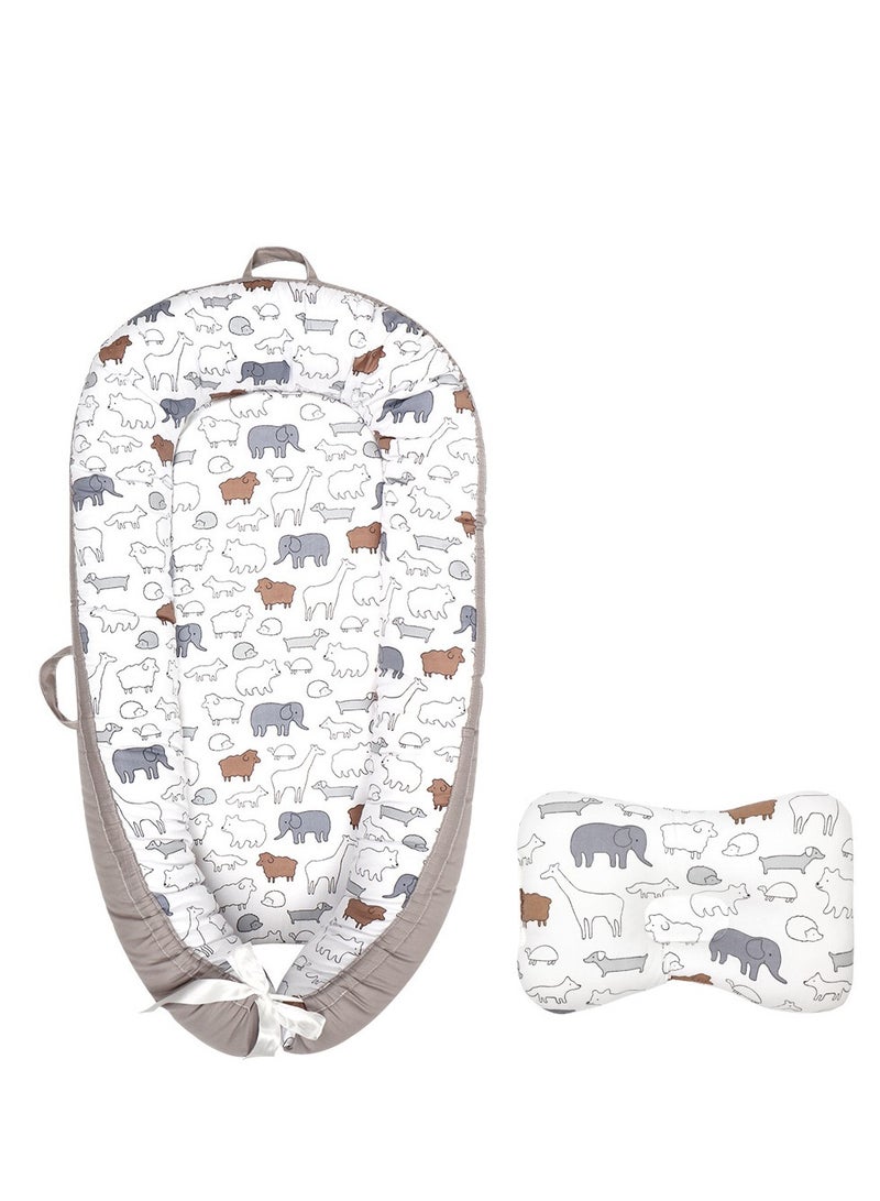 هوكور كرسي أطفال ، سرير أطفال للنوم المشترك ، قطن فائق النعومة ومسامي ، محمول وخفيف الوزن ، مناسب للسفر ، سرير وسرير مثالي ، ضروري لحديثي الولادة