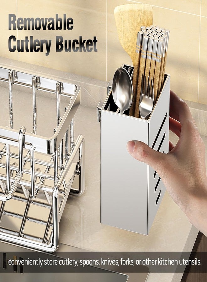 Huasida Kitchen Sink Caddy Organizer Sponge Holder Self Drain Dish Soap Sponge Caddy Rack for Kitchen Countertop Storage Gadgets Accessories - Image 5
