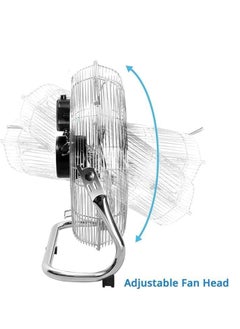 Shard Metal floor fan, High Velocity Cooling Fan, 3 Speed High Speed Blades, Adjustable Tilt, for Garage, Office, Shop, Gym, Home, Bedroom Outdoor/Indoor (16 Inch)  - Image 5
