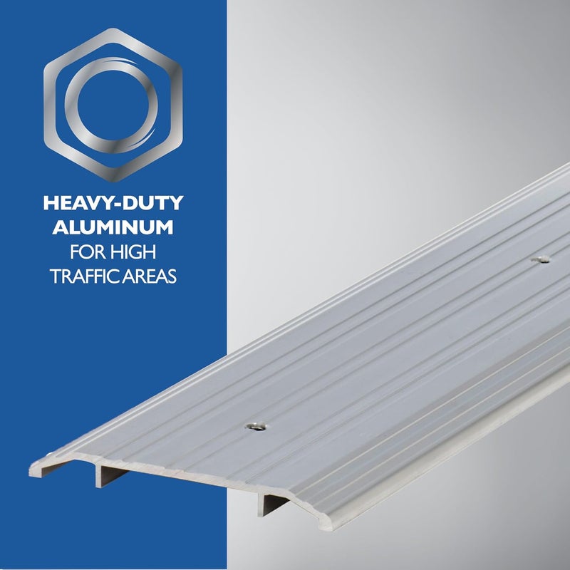 M-D Building Products Heavy Duty Fluted Top Door Threshold - 4 In W X 36 In L X 1/2 In H, Aluminum - Image 4
