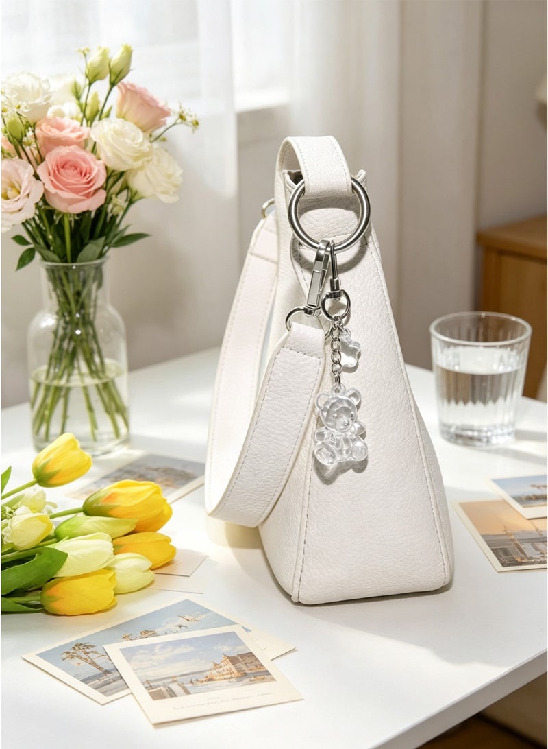 Crystal Teddy Bear Keychain with Star Charm, Adorable Handbag Pendant and Key Accessories for Women Grils, Purse Tote Bag Backpack Ornaments - Image 3
