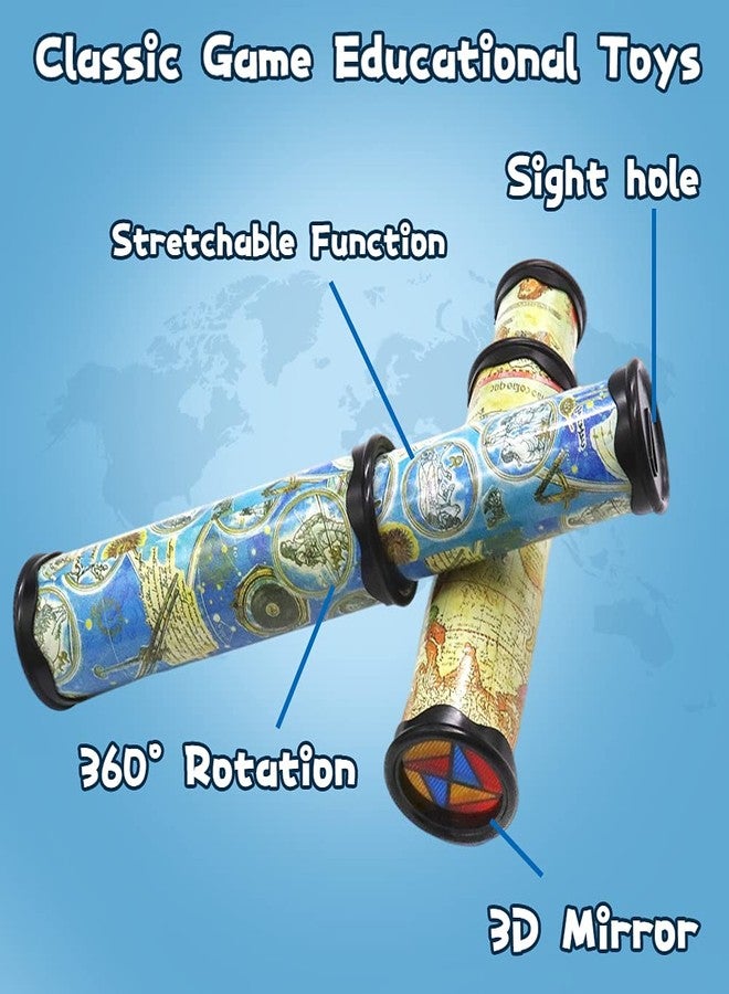 Anyumocz 2 Pcs Magic Kaleidoscope,Old World Kaleidoscope Classic Toys,Stretchable Long Classic Kaleidoscope Toy for Boys and Girls Gifts,Children Toys(Two Colors) - Image 3