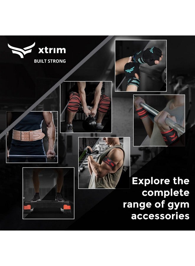 XTRIM Knee Support for Men - Knee Wraps - Knee Stabilizer - Unisex Knee Bands for Sports, Squats, and Heavy Lifting, Washable Fabric (2 Meters Long, Set of 2, Blue) - Image 3