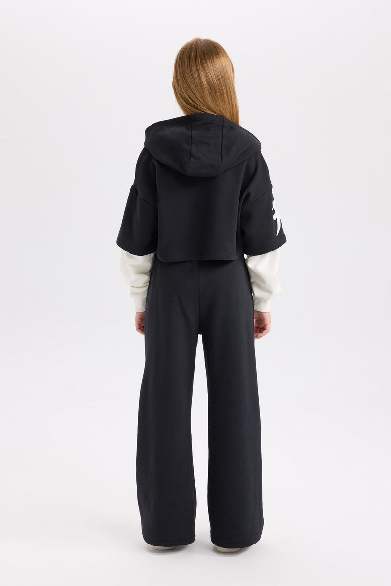 DeFacto Girl Printed Sweatshirt Jogger Sweatpants 2 Piece Set  - Image 3