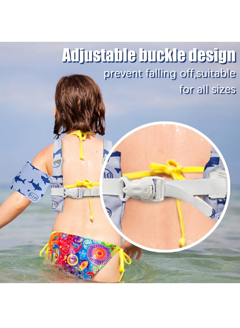 GUDOO Swimming Arm bands Float Vest Swim Vest Floaties Learn Swiming Training to Swim Vest Arm Floaties Water Wings for for Boys and Girls  - Image 3