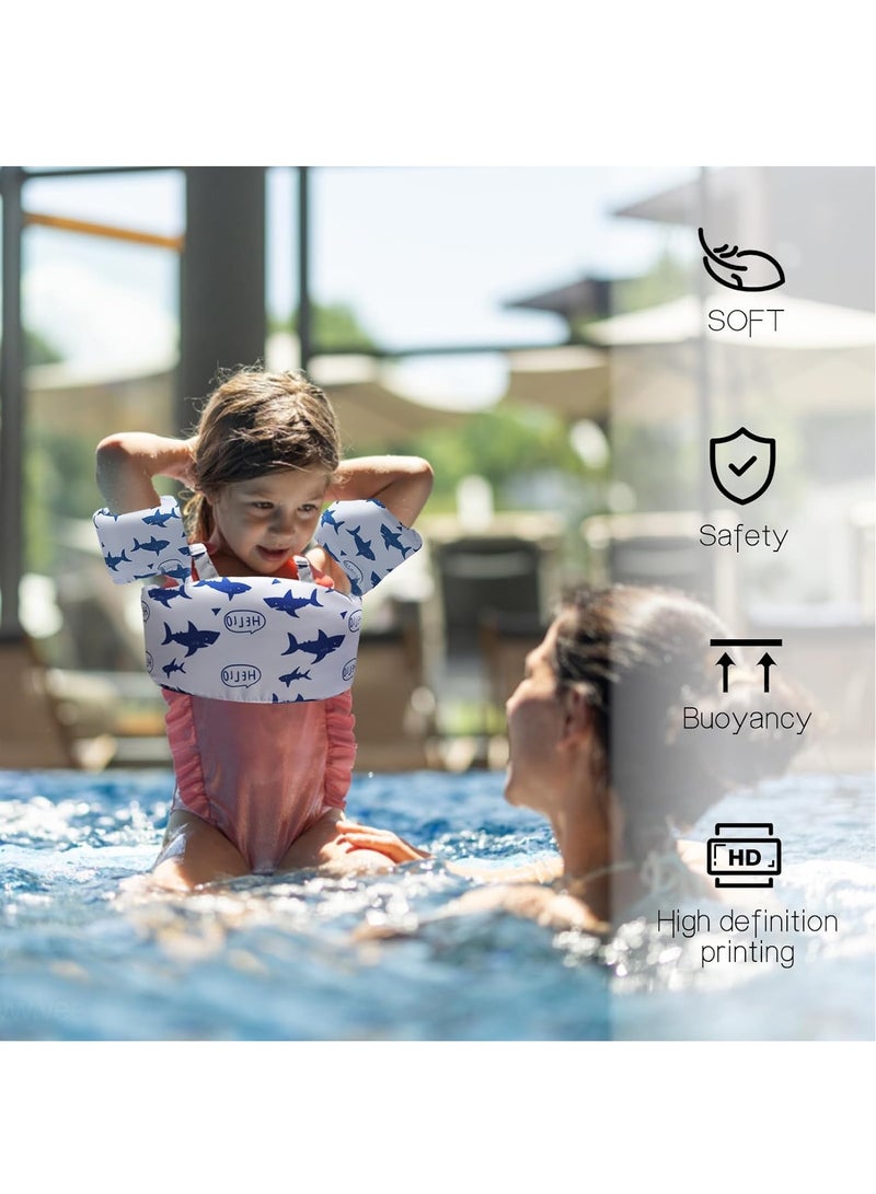 GUDOO Swimming Arm bands Float Vest Swim Vest Floaties Learn Swiming Training to Swim Vest Arm Floaties Water Wings for for Boys and Girls  - Image 2