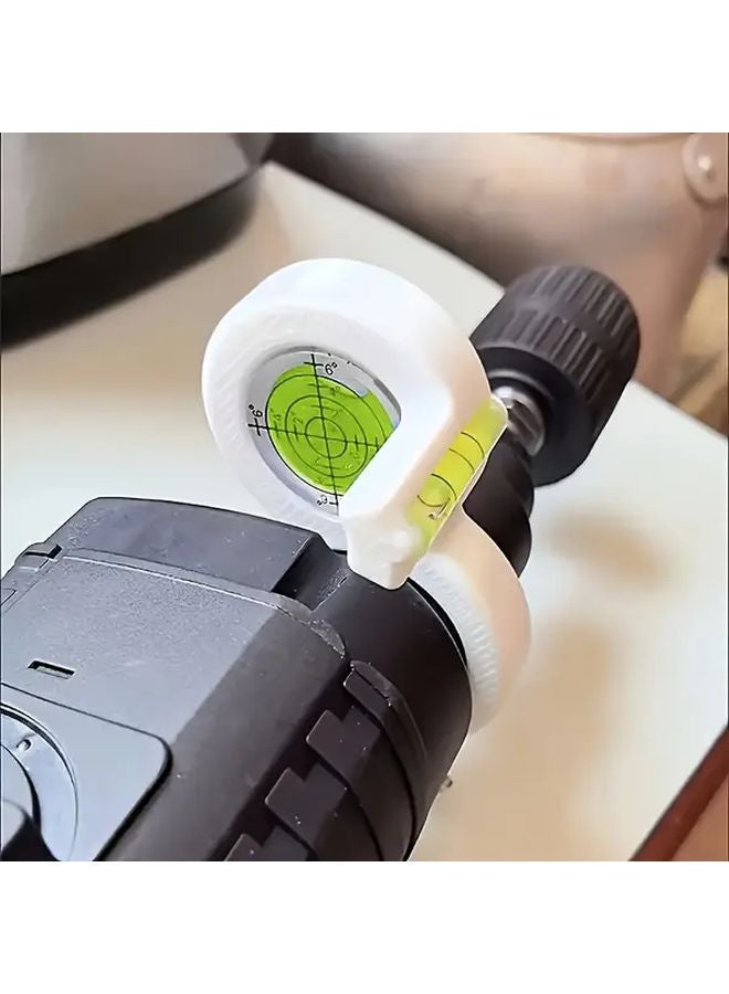 White Cordless Drill Level and Angle Gauge Ergonomic Handle for Woodworking DIY - Image 4