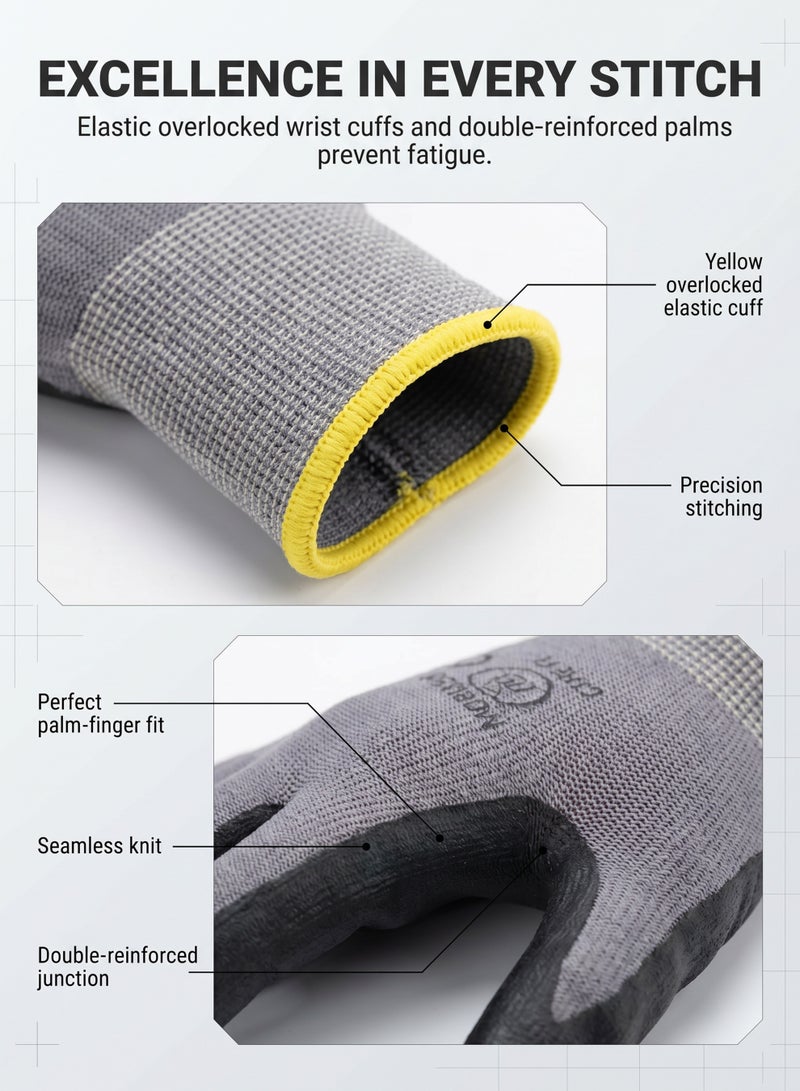 Pair Touchscreen Cut Resistant Work Gloves, High Performance Cut Proof Gloves with Reinforced Fingers, Comfortable Work Gloves for Warehouse, Fishing, and Welding(M) - Image 2