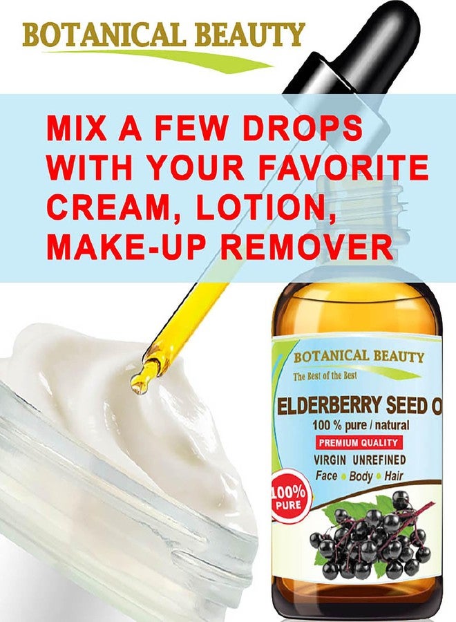 Botanical Beauty Belgian Elderberry Seed Oil Sambucus Nigra 100% Pure Natural Virgin Unrefined Cold Pressed Carrier Oil 0.5 Fl. Oz.- 15 ml for FACE, Skin, Hair, Nails, Anti-Aging by Botanical Beauty - Image 5