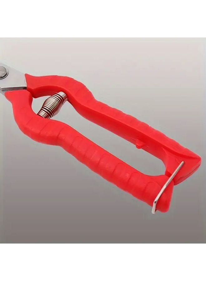 Professional Garden Pruning Shears 1pc Stainless Steel Blades Ergonomic Red Handle - Image 5