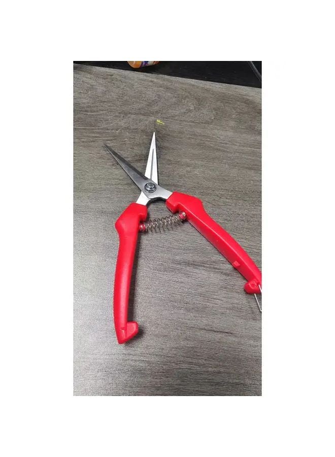 Professional Garden Pruning Shears 1pc Stainless Steel Blades Ergonomic Red Handle - Image 1