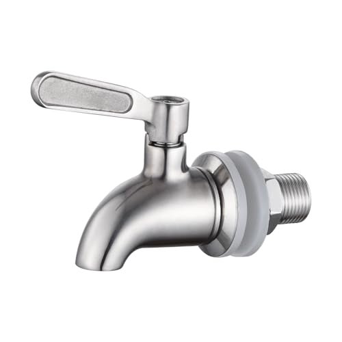 Walkinginrain Beverage Dispenser Replacement Spigot,Stainless Steel Spigot for Water Dispenser,Drink Dispenser Replacement Faucet - Image 1