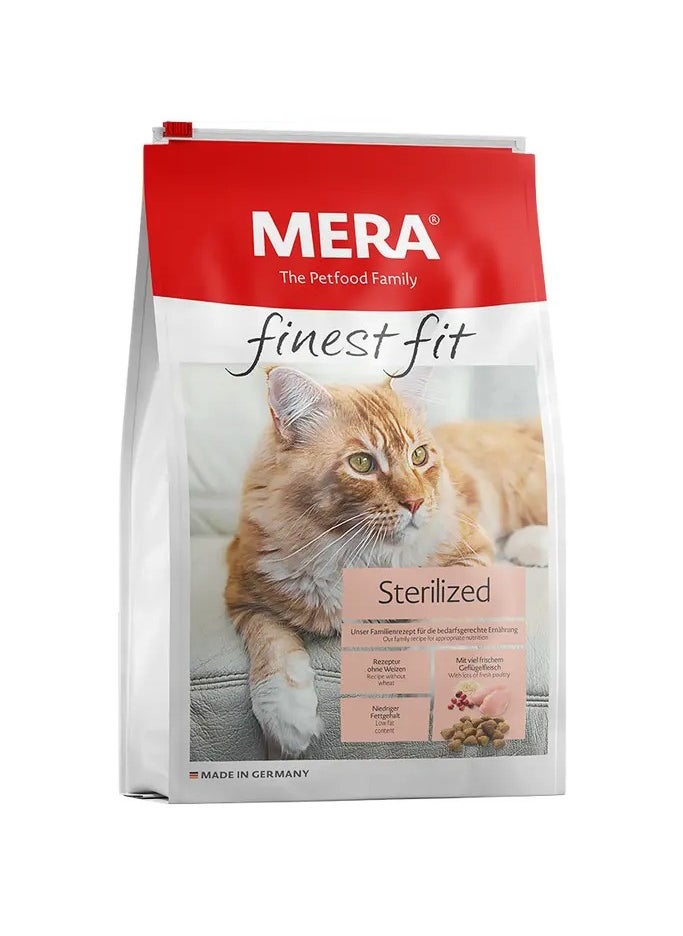 Mera Cat MERA Finest Fit Sterilised Cat Food - Low Fat, Grain-Free, High Protein Dry Food for Neutered Cats - Supports Healthy Weight, Skin, Coat, and Urinary Health 1.5 Kg  - Image 1