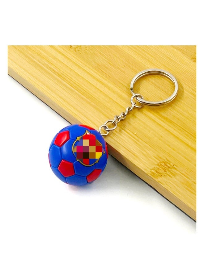 Generic AC Milan/Barcelona/Real Madrid Soccer Model Keychain Accessory Pendant Bag Chain Car Keychain Creative Gift for Unisex 