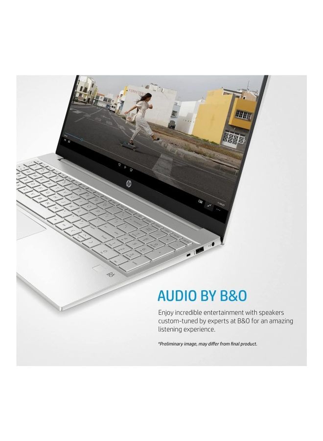 HP لابتوب بافيليون 1053 ‎15-eg بشاشة باللمس مقاس 15.6 بوصة ومعالج كور i5-1155G7 / ذاكرة رام 16 جيجابايت / محرك أقراص SSD سعة 1 تيرابايت / بطاقة رسومات إنتل أيريس Xe / نظام ويندوز 11 مع حقيبة اللغة الإنجليزية فضي - Image 4