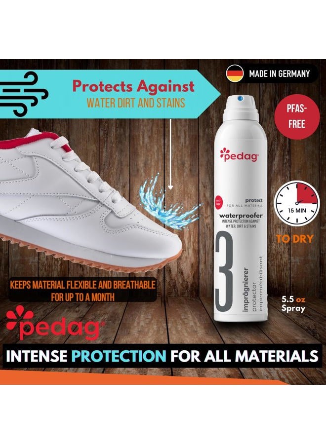 Pedag PFAS-Free Waterproofer | German Made | Heavy Duty Waterproof and Stain Repellent | Canvas & Fabric Spray Protector | Waterproofing Spray and Guard for Boots, Shoes, Tents, Hats, Jackets | 1 Can - Image 2